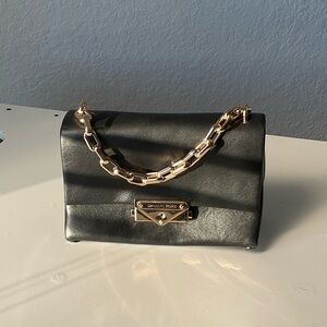 Michael Kors Black Bag with Gold Chain